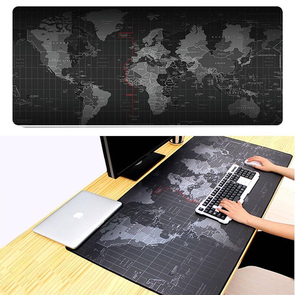Extra Large Mouse Pad Old World Map Gaming Mouse pad Anti-slip with Locking Edge