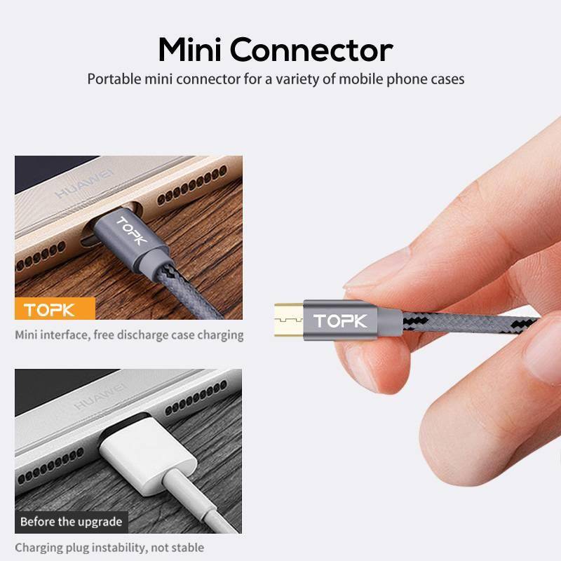 Micro USB Cable 2.4A / Fast Data Sync Charging Cable / Android Micro USB Phone Cable For Samsung Xiaomi LG