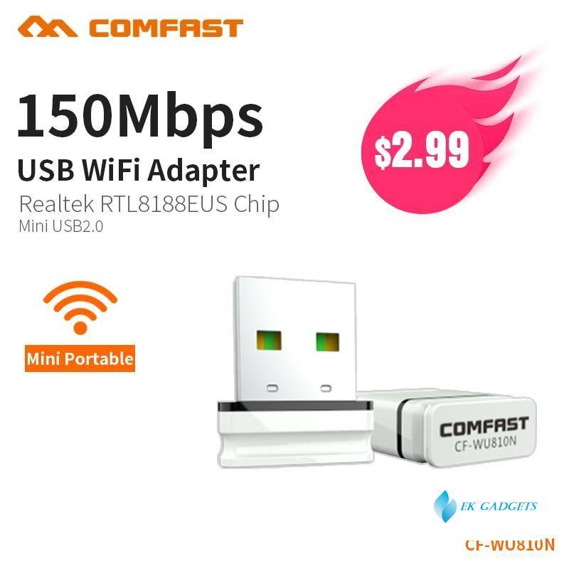 COMFAST Wifi Adapter 150mbps Mini Access Points Wireless Wifi Network Card Usb Antenna Dongle Windows XP 7 8 10 Mac OS CF-WU810N