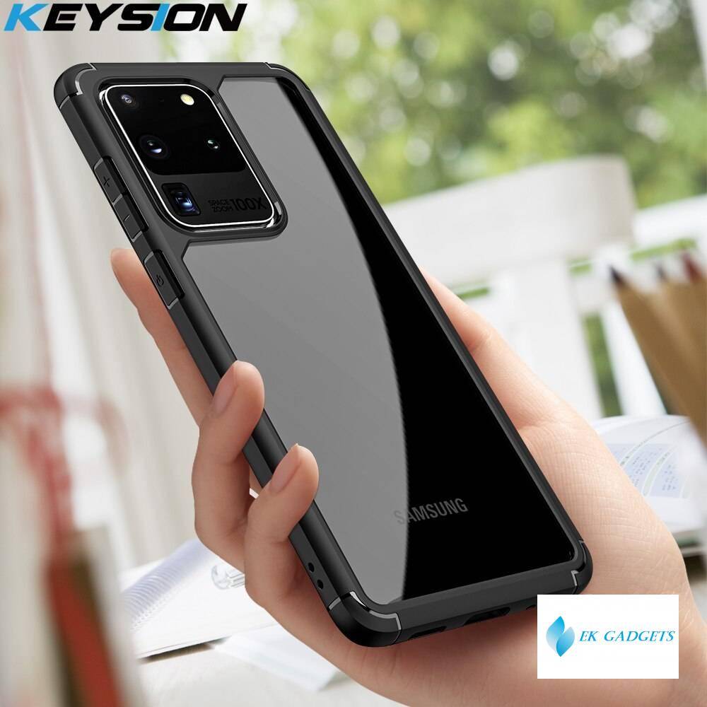 KEYSION Fashion Shockproof Case for Samsung Galaxy S20 S20 Plus S20 Ultra Transparent Silicone Phone Back Cover for Samsung S20+