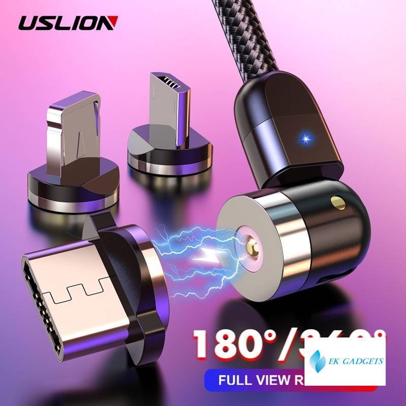 Magnetic USB Cable Fast Charging Type C Cable Magnet Charger Micro USB Cable Mobile Phone USB Cord New 360º+180º Rotation
