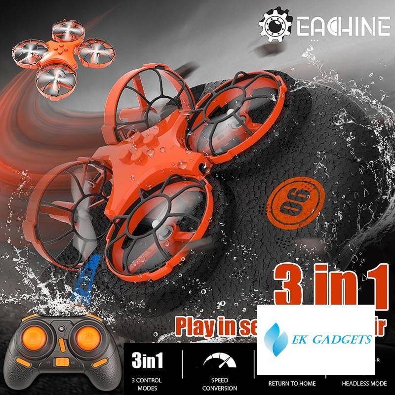 Eachine E016F 3-in-1 EPP Flying Air Boat Land Driving Mode Detachable RC Drone Quadcopter